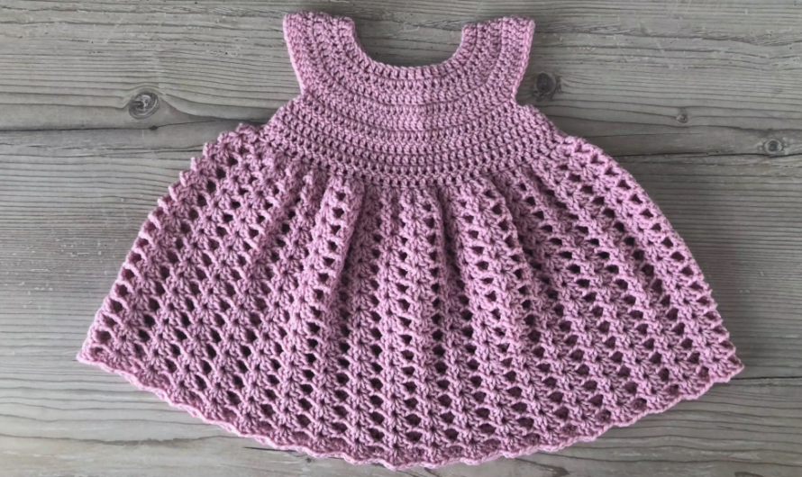 Crochet baby dress Fiona (9 months – 1 year)