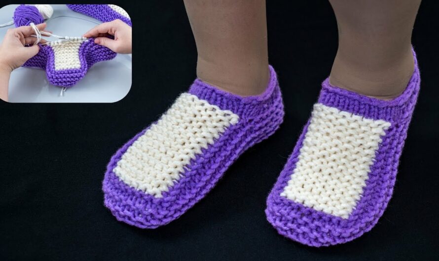 Simple knitted slippers for beginners!