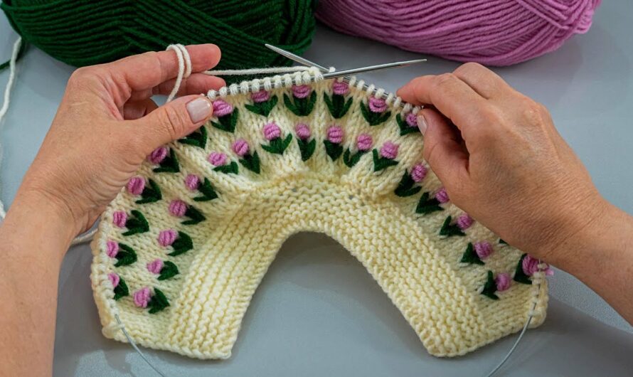 Knitted slippers on 2 knitting needles without a seam on the sole – simple and easy!