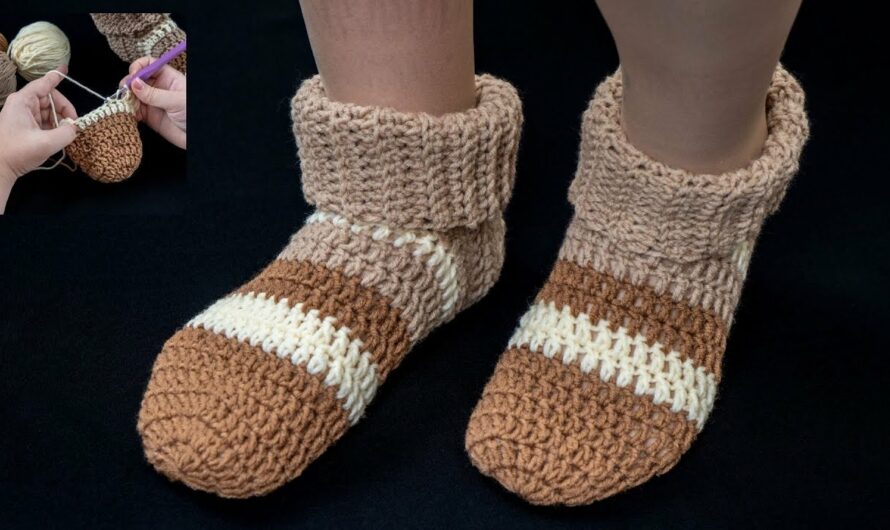 The simplest crochet socks/slippers for beginners!