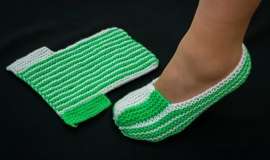 How to Make Simple Slippers on 2 Knitting Needles in an Hour