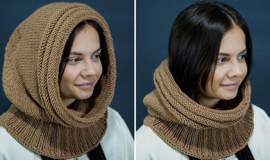 How to Make a Warm Knitted Bonnet or Hood in One Evening