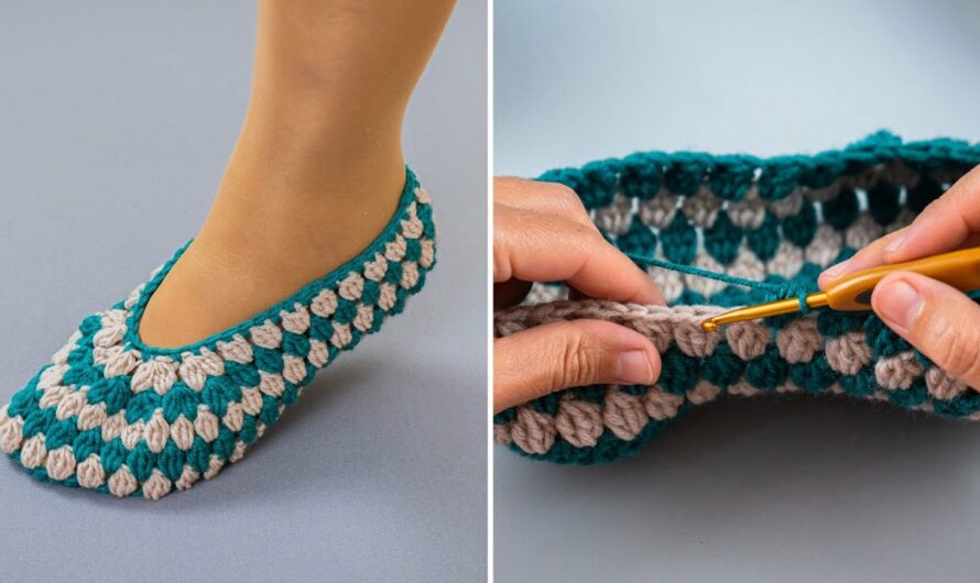 How to Make Easy Model Knitted Slippers