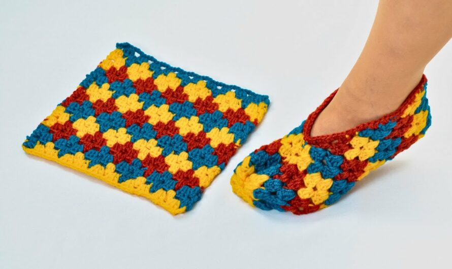 How to Make Easy Crochet Granny Squares Slippers