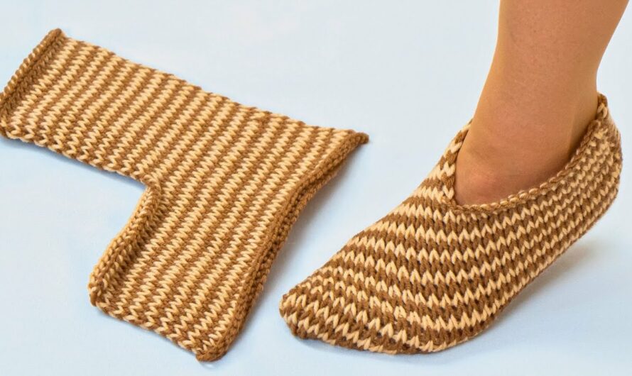 How to Crochet One-Piece Tunisian Crochet Slippers