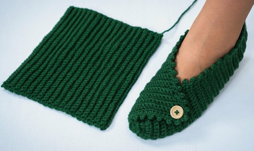 How to Make It Can’t Be Easier – Crochet Slippers Out of a Rectangle (Beginner Friendly)