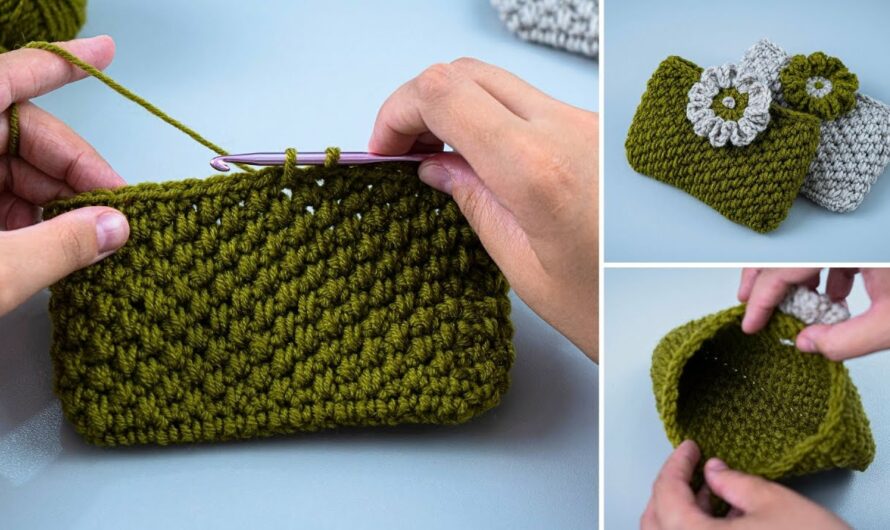 How to Crochet a Coin Purse with a Simple Pattern Easily – DIY Crochet Purse!