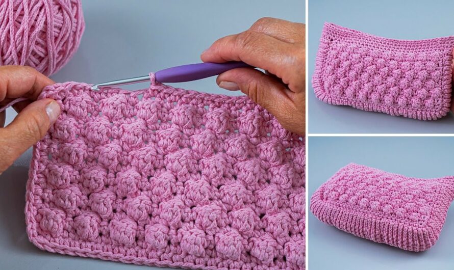 Easy Crochet Cosmetic Bag for Beginners (3D Pattern Tutorial)