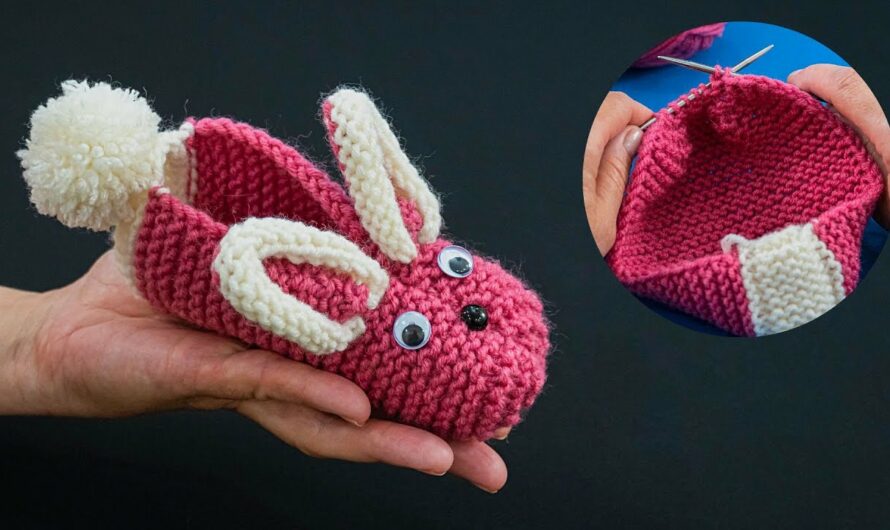 How to Make Knitted Kid’s Slippers “Bunnies” – Simple and Easy
