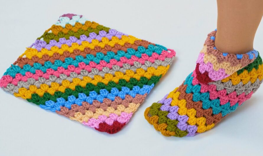 How to Make Easy Crochet Granny Squares Slippers