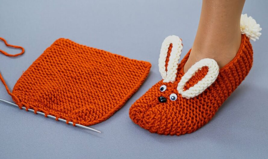 How to Make Cute Knitted Bunny Slippers (Easy & Simple)