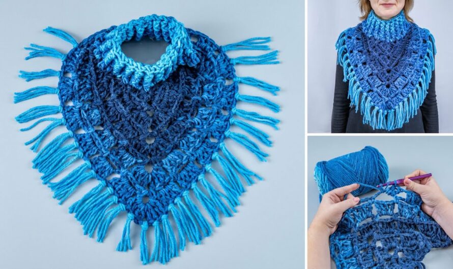 🧶 How to Make a Beautiful Snood/Collar (With a Very Easy Stitch Pattern – Beginner Friendly)