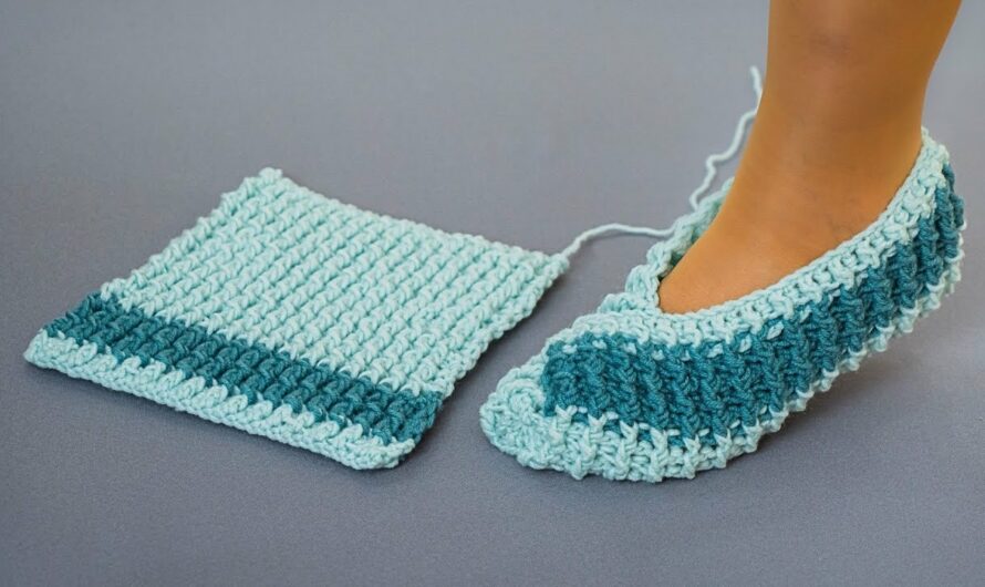 How to Make a Very Easy Crochet Slipper from a Rectangle