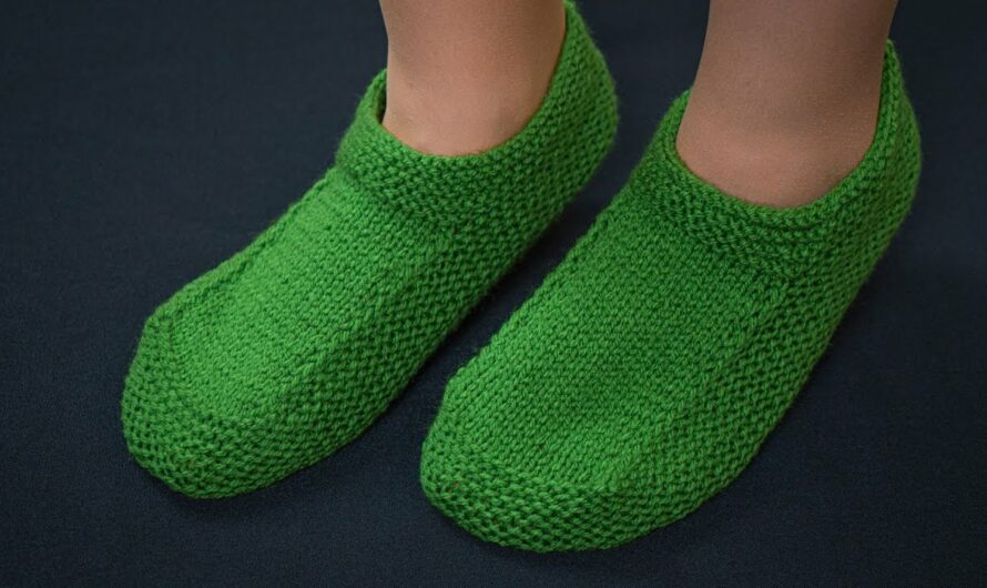 How to Make Simple Slippers on 2 Knitting Needles