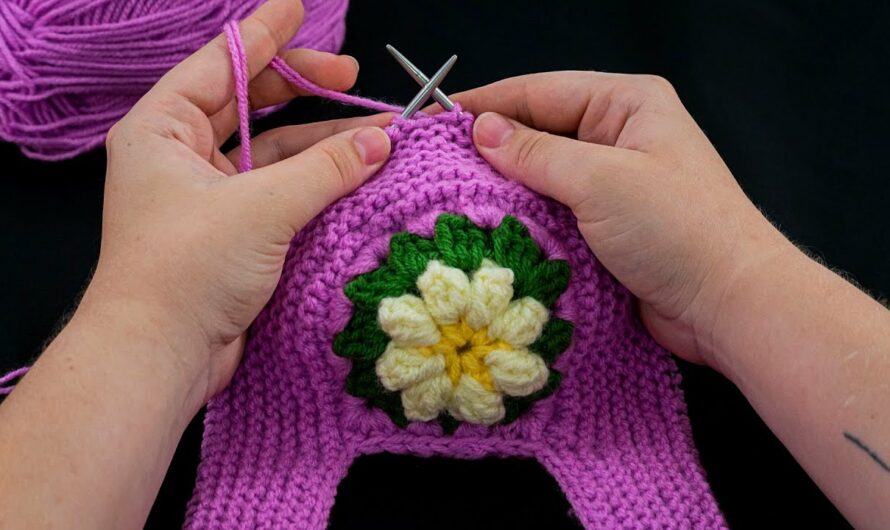How to Make Knitted Slippers “Flowers” Without Seams – Even a Beginner Can Handle It