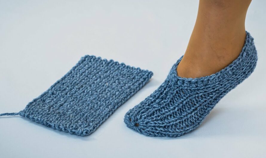 How to Make Very Easy Knitted Slippers from a Rectangle