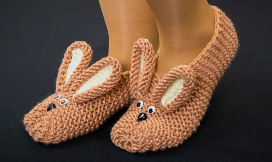 How to Make Cute Bunny Knitted Slippers – Easy and Simple