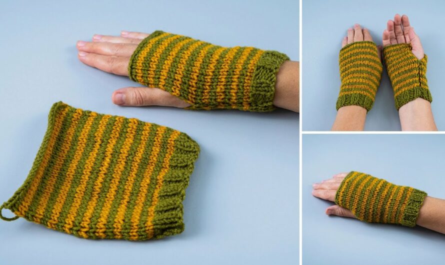 How to Make the Easiest Fingerless Mittens from Leftover Yarn