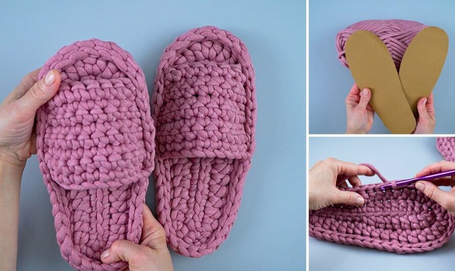 How to Make Crochet Slippers on a Rubber Sole – Simple and Easy