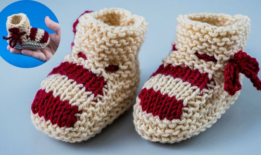 How to Make Simple Slippers/Socks on 2 Knitting Needles for Babies