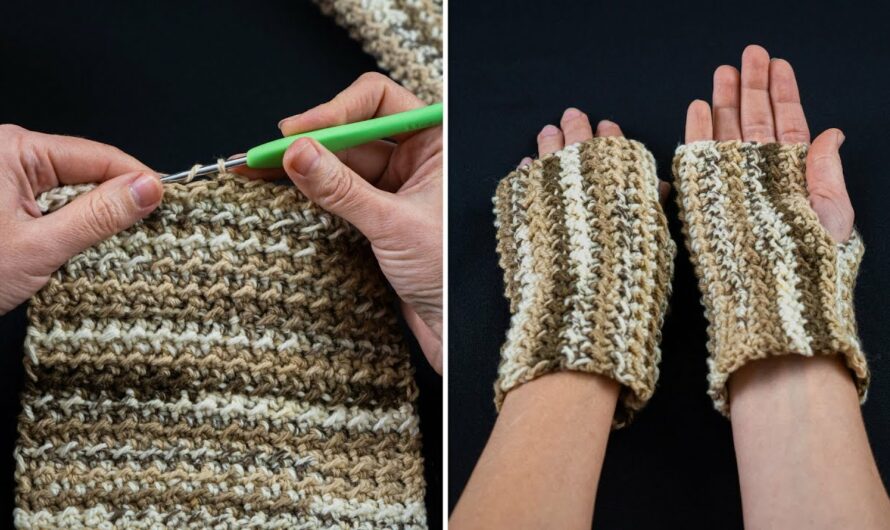 How to Make Very Quick and Easy Crochet Fingerless Gloves
