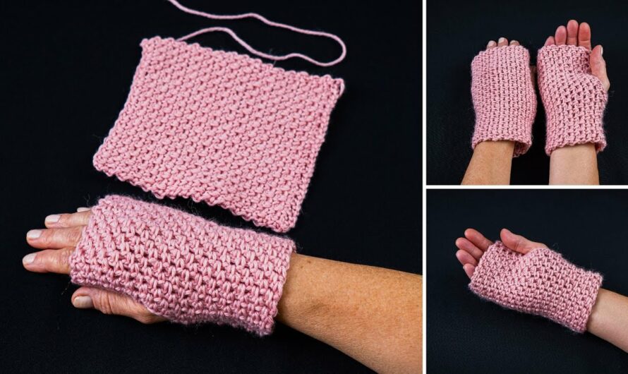 How to Make the Simplest Crochet Fingerless Mittens in 30 Minutes