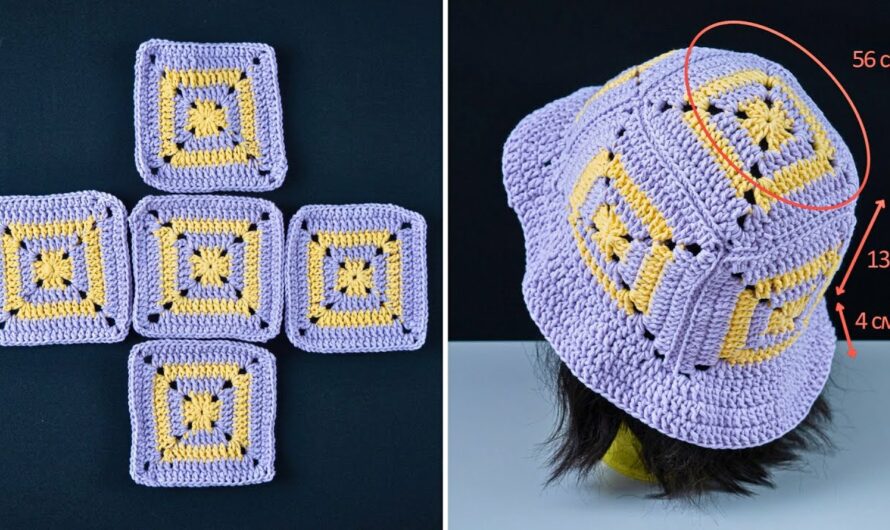How to Crochet a Granny Square Bucket Hat