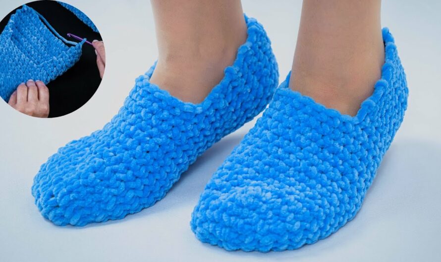How to Make Crochet Warm Slippers Without a Seam on the Sole (Easy & Simple)