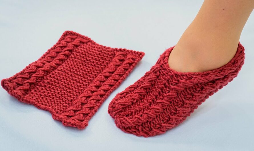 How to Make Slippers on 2 Knitting Needles