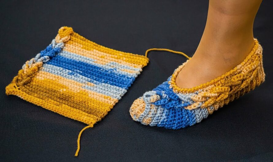 How to Crochet Easy Slippers from a Rectangle