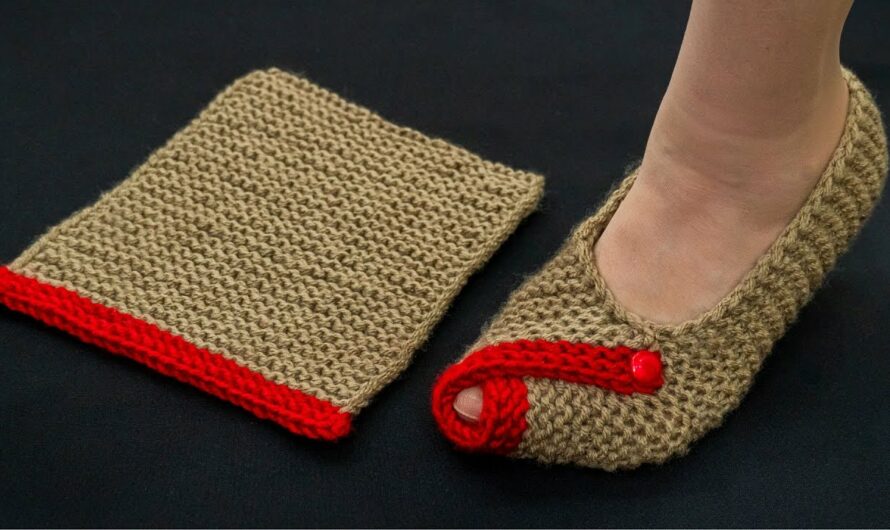 How to Make Knitted Slippers from a Rectangle (The Simplest Slippers!)